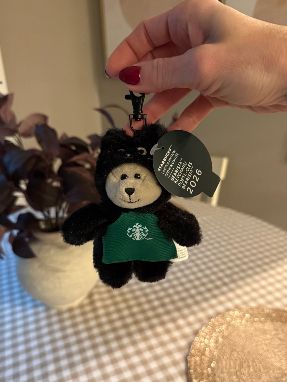 NWT Starbucks Black Cat Bearista Plush Bag Charm 2026